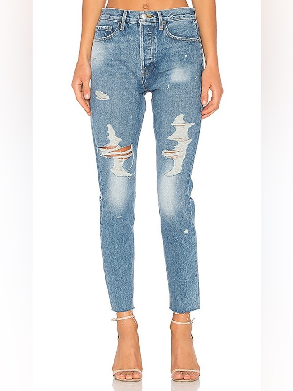 FRAME Denim Rigid Re-Release Le Original Skinny Vine Distressed Revolve 26